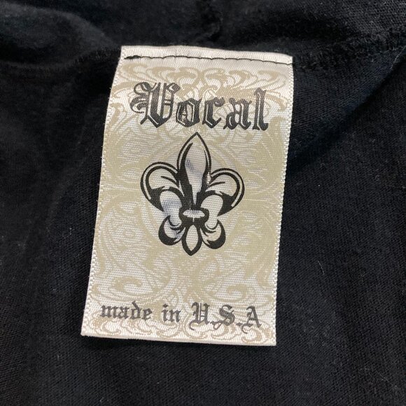 Vocal Black and Orange Tribal Fringe Vest - Picture 5 of 10